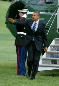 Obama Leaving White House From Marine One Obama Leaving White House From Marine One