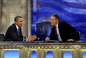 Obama Appears On Daily Show With Jon Stewart Obama Appears On Daily Show With Jon Stewart