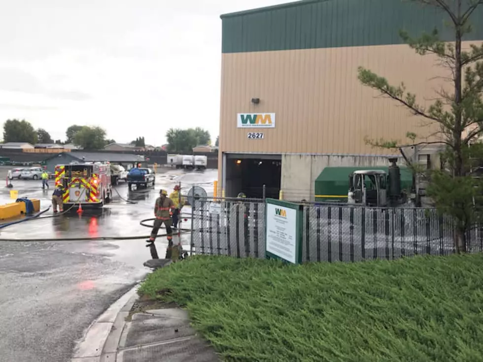 Vehicle Fire Blocks Traffic at Transfer Station